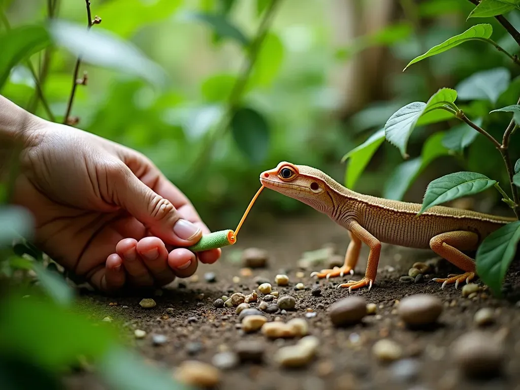 ヤモリをおびき寄せる